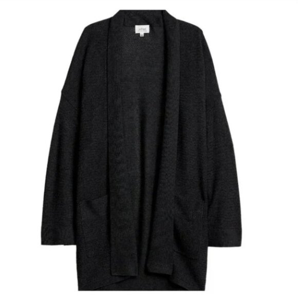 Aritzia Wilfred Dark Grey Copernic Cardigan Sweater Silk Cashmere Blend size XXS - Picture 1 of 16